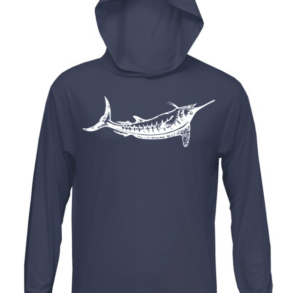 White Marlin Youth Xtreme-Tek Hooded Long Sleeve T-Shirt Thumbnail