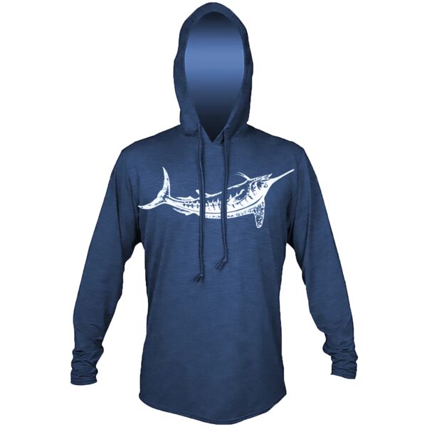 White Marlin Anetik Pro Tech Hooded Long Sleeve T-Shirt Thumbnail
